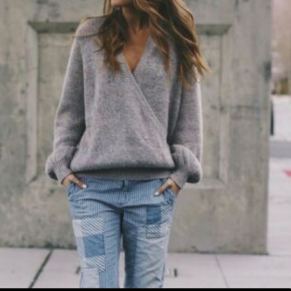 Free People Sweaters - Free People Karina Slouchy Faux Wrap Sweater size XS